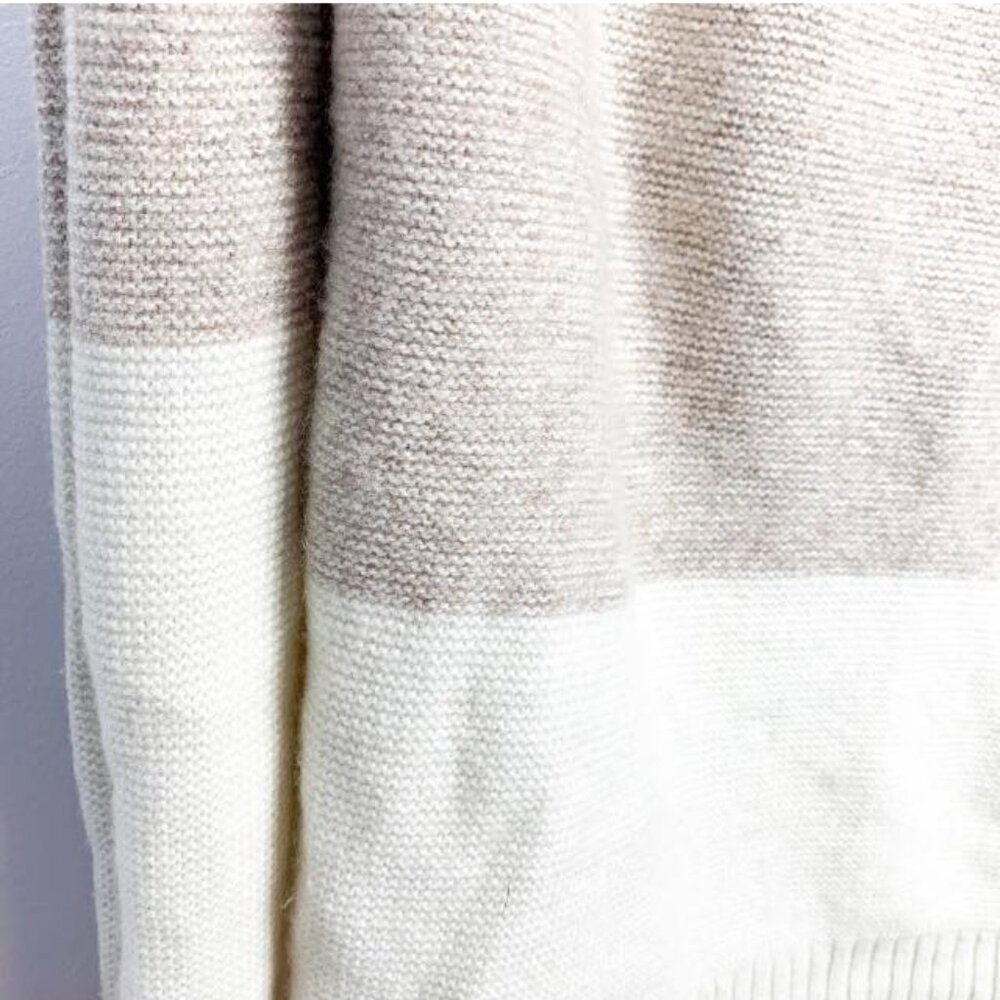 Cute Colour Block Tan and Off White Sweater - Picture 6 of 10